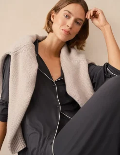 Cooling Jersey Relaxed Piped Pyjama Set