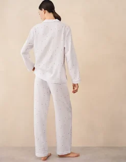 Double Cotton Heart Classic Pyjama Set