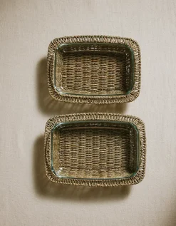 Glass and Seagrass Oven Dish – Large
