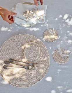 Glass Beaded Coasters – Set of 4