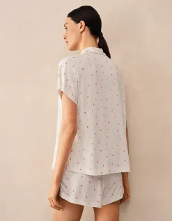Jersey Heart Print Shortie Pyjama Set