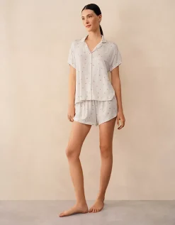 Jersey Heart Print Shortie Pyjama Set