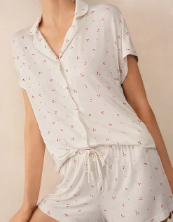 Jersey Heart Print Shortie Pyjama Set