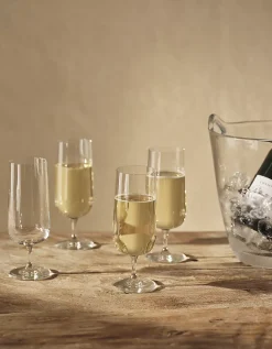 LSA International Arc Champagne Flute Glasses – Set of 4