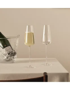 LSA International Wine Culture Champagne Flute Glasses – Set of 2