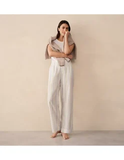 Organic Cotton Stripe Relaxed Pull-On Trousers
