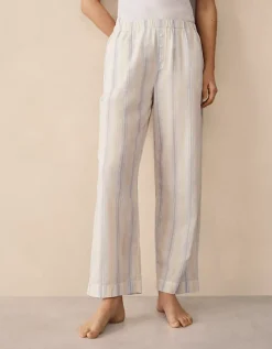 Organic Cotton Stripe Relaxed Pull-On Trousers