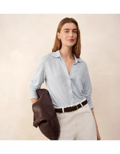 Oversized Linen Jersey Shirt