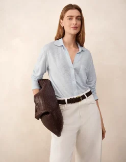 Oversized Linen Jersey Shirt