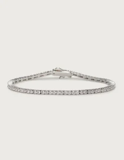 Platinum Plated CZ Tennis Bracelet
