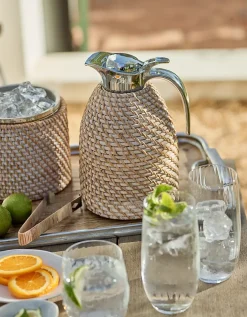 Whitewashed Rattan Jug