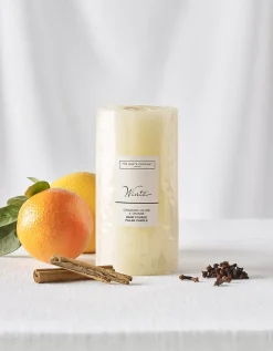 Winter Pillar Candle – Large